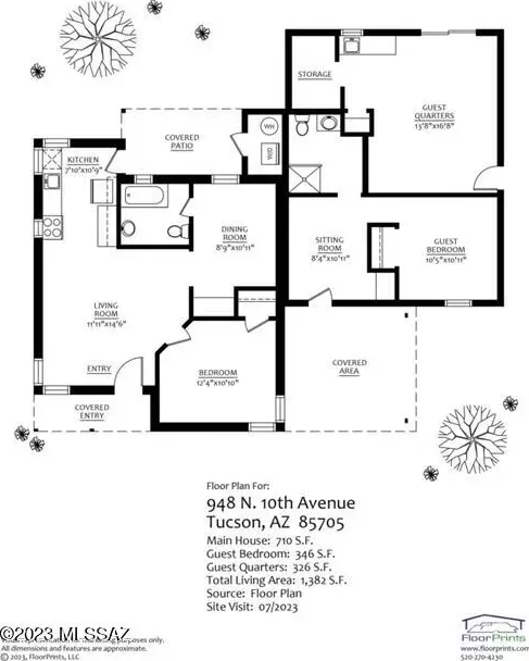 948 10th Ave, Tucson AZ  85705-7624 exterior