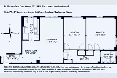 22 Metropolitan Oval #7C, Bronx, NY 10462 - Photo 1