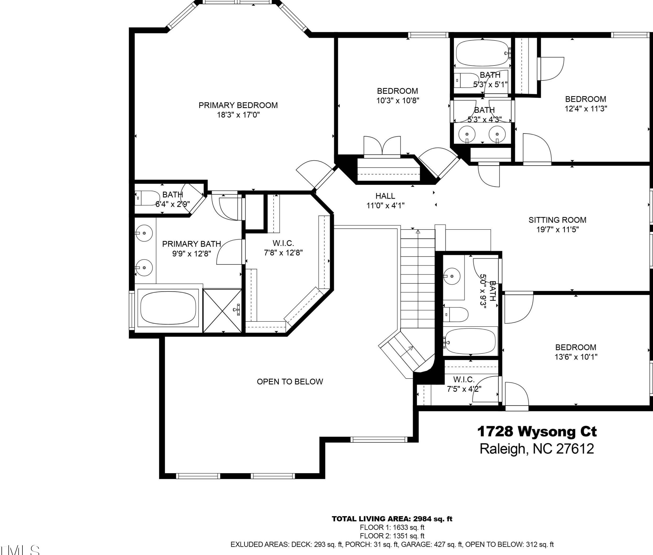 1728 Wysong Ct, Raleigh NC  27612-6443 exterior
