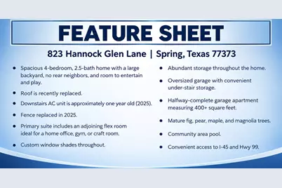 823 Hannock Glen Lane, Spring, TX 77373 - Photo 2
