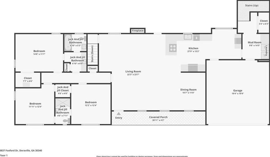 3837 Foxford Dr, Atlanta GA  30340-4406 exterior
