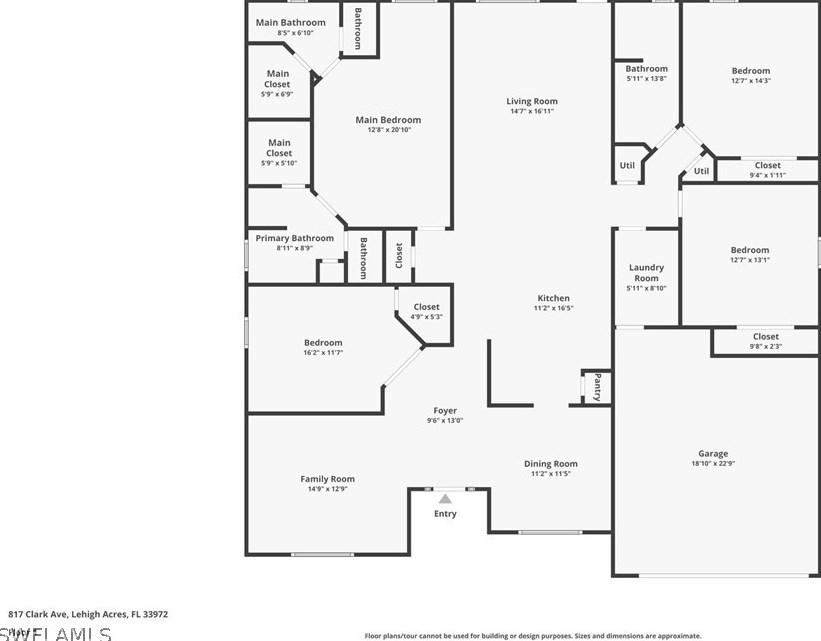 817 Clark Ave, Lehigh Acres, FL 33972-8224