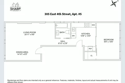 305 E 4th Street #5, New York City, NY 10009 - Photo 10