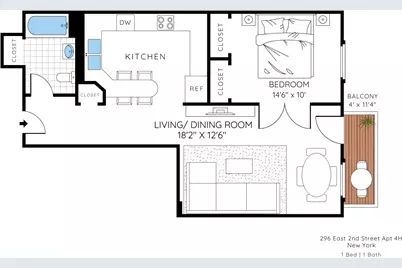 296 E 2nd Street #4H, New York City, NY 10009 - Photo 10