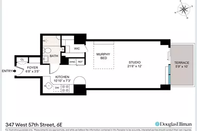 347 W 57th Street #6E, New York City, NY 10019 - Photo 1