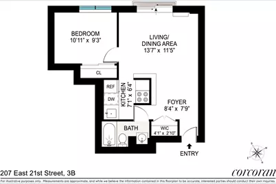 207 E 21st Street #3B, New York City, NY 10010 - Photo 1