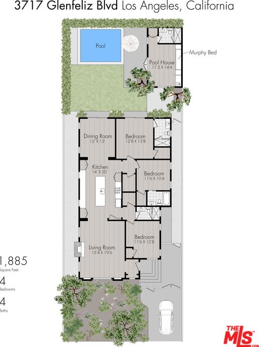 3717 Glenfeliz Blvd, Los Angeles CA  90039-1705 exterior