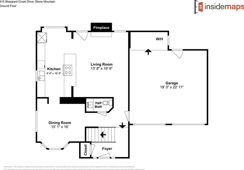 415 Sheppard Crook, Stone Mountain GA  30083-6119 exterior
