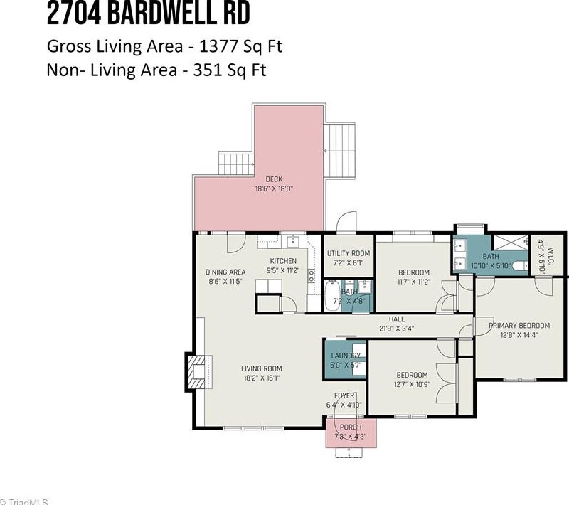 2704 Bardwell Rd, Greensboro NC  27410-8259 exterior