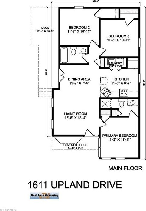 1611 Upland Dr, Greensboro NC  27405-5028 exterior