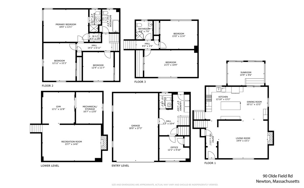 90 Olde Fld Rd, Newton MA 02459-2722 exterior