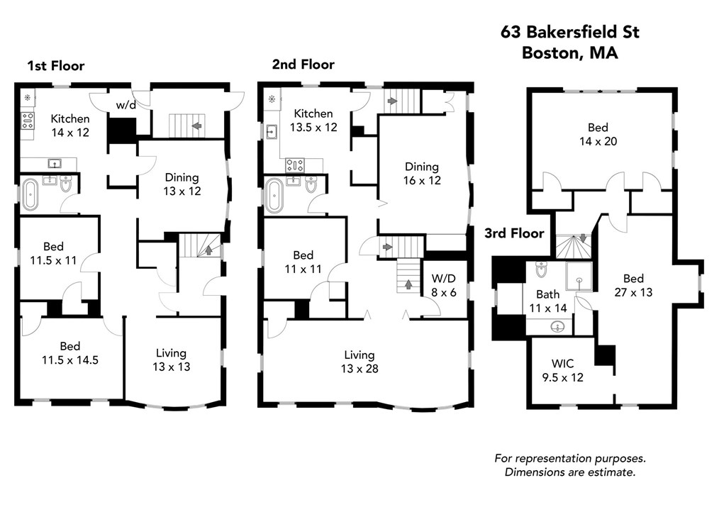 63 Bakersfield St, Boston MA exterior