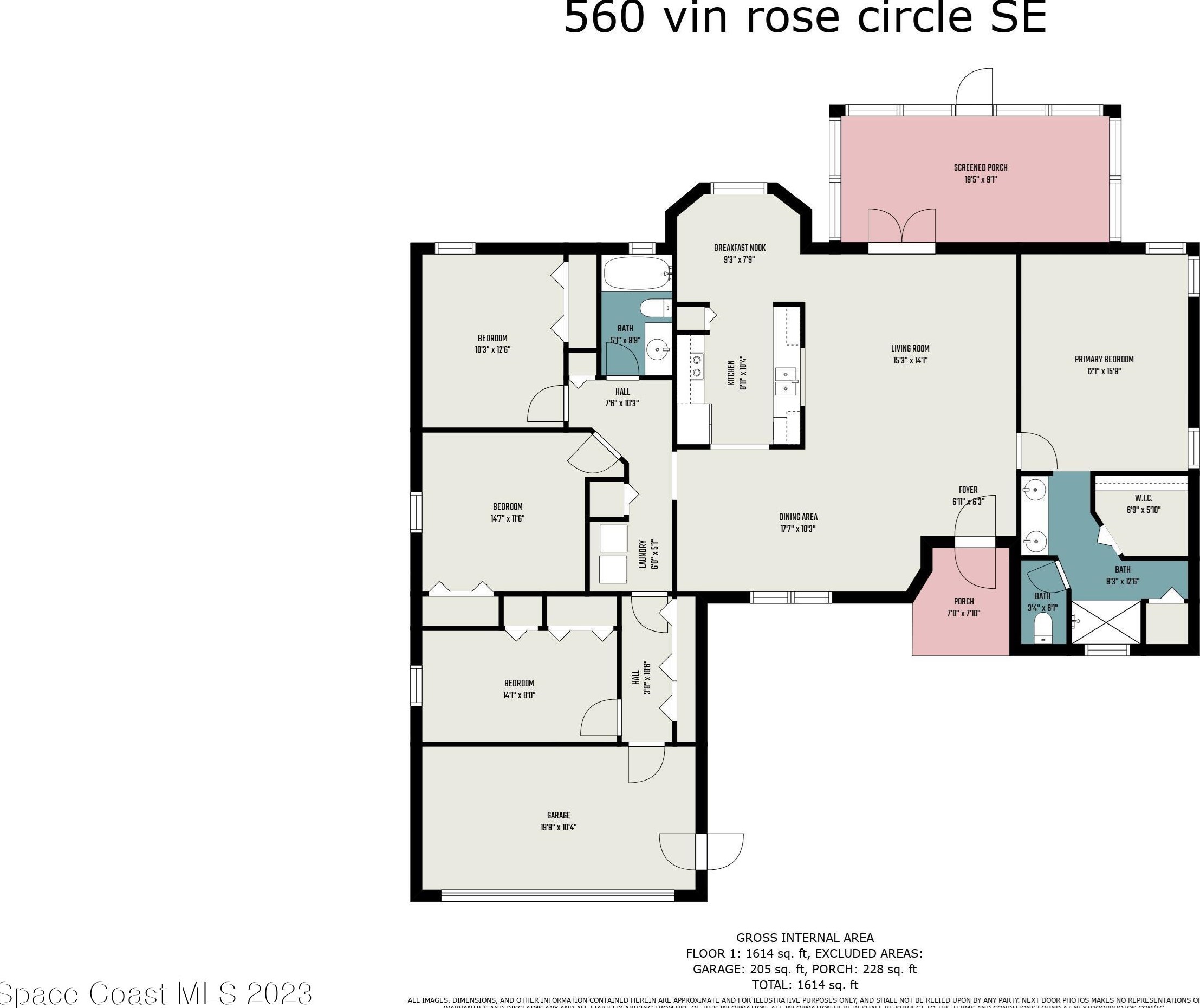 560 Vin Rose Cir, Melbourne FL  32909-8551 exterior