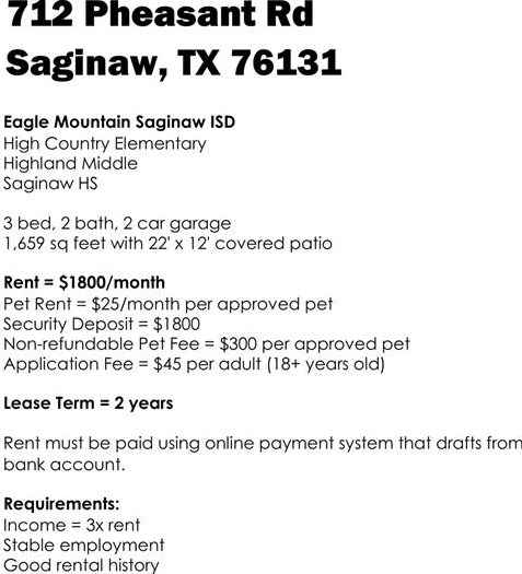 712 Pheasant Rd, Fort Worth, TX 76131