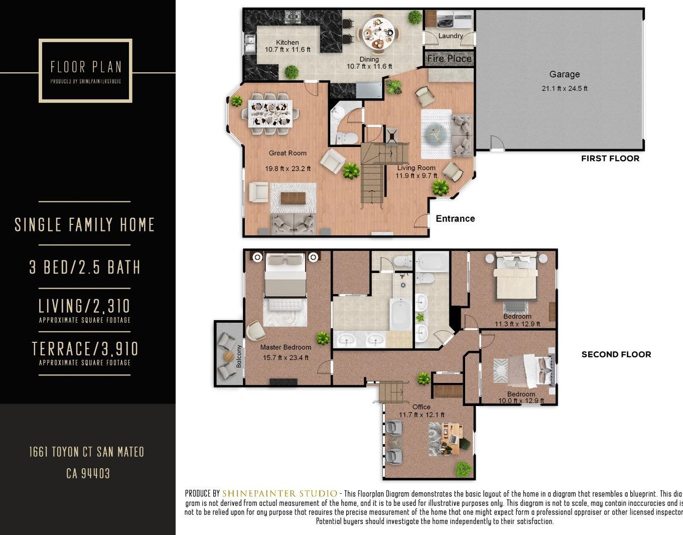1661 Toyon Ct, San Mateo CA  94403-3957 exterior
