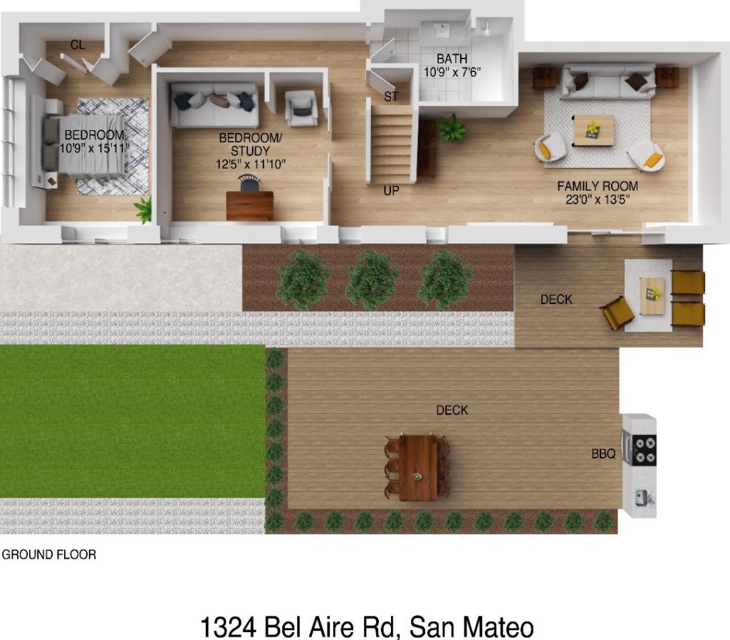 1324 Bel Aire Rd, San Mateo CA  94402-3650 exterior