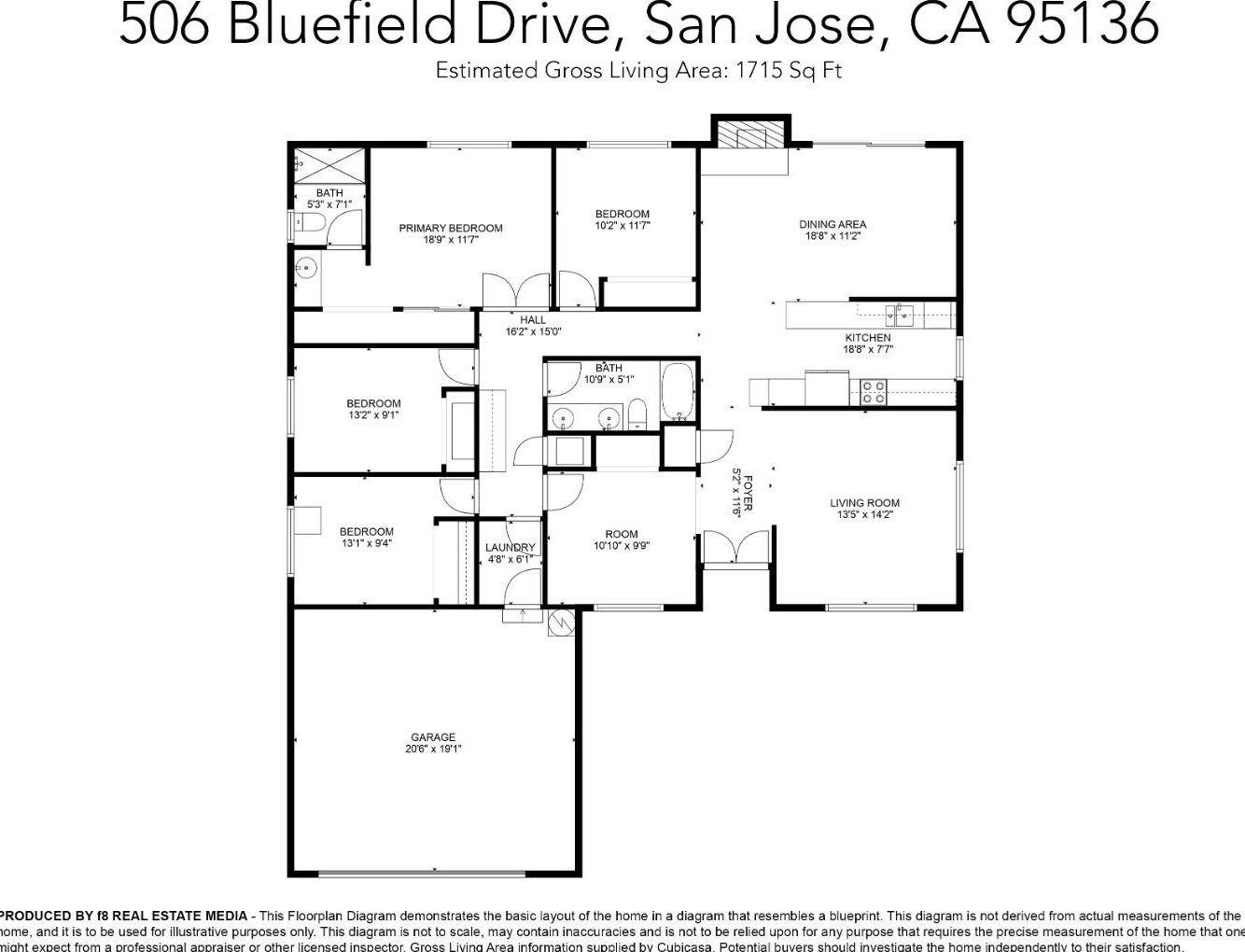 506 Bluefield Dr, San Jose CA  95136-2007 exterior