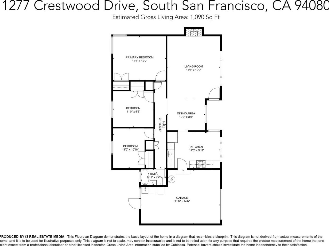 1277 Crestwood Dr, South San Francisco CA  94080-1324 exterior