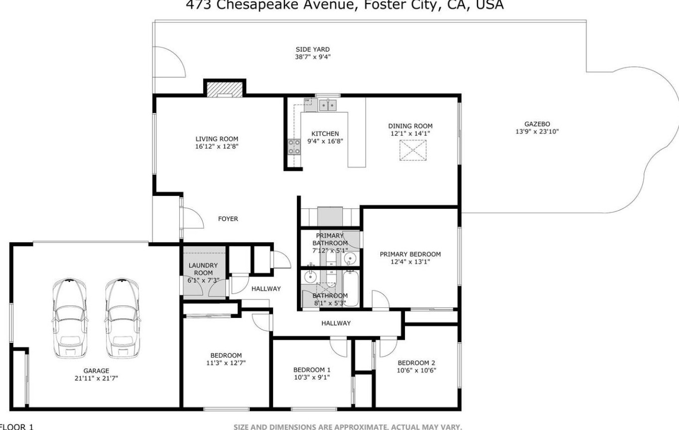 473 Chesapeake Ave, San Mateo CA  94404-3516 exterior
