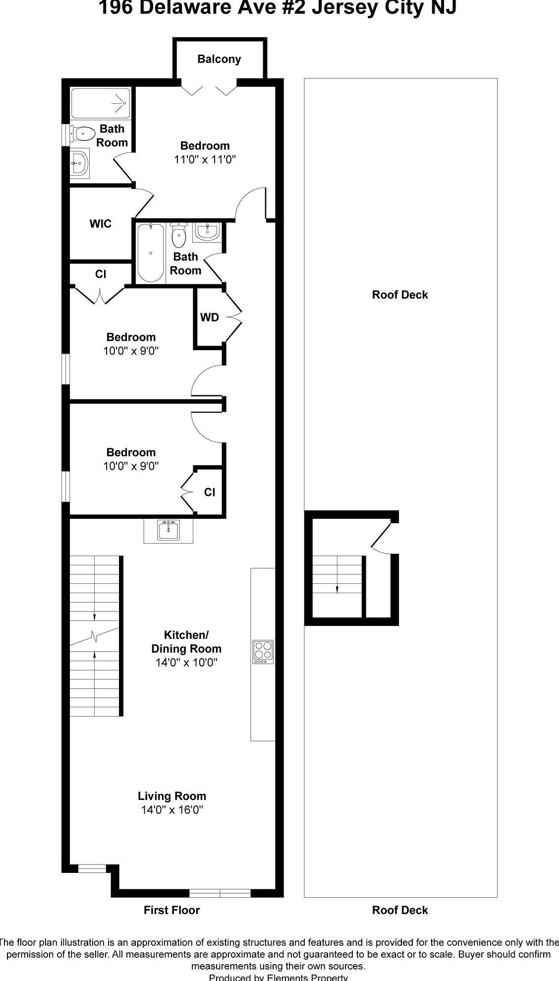 196 Delaware Ave, Jersey City NJ  07306-6613 exterior