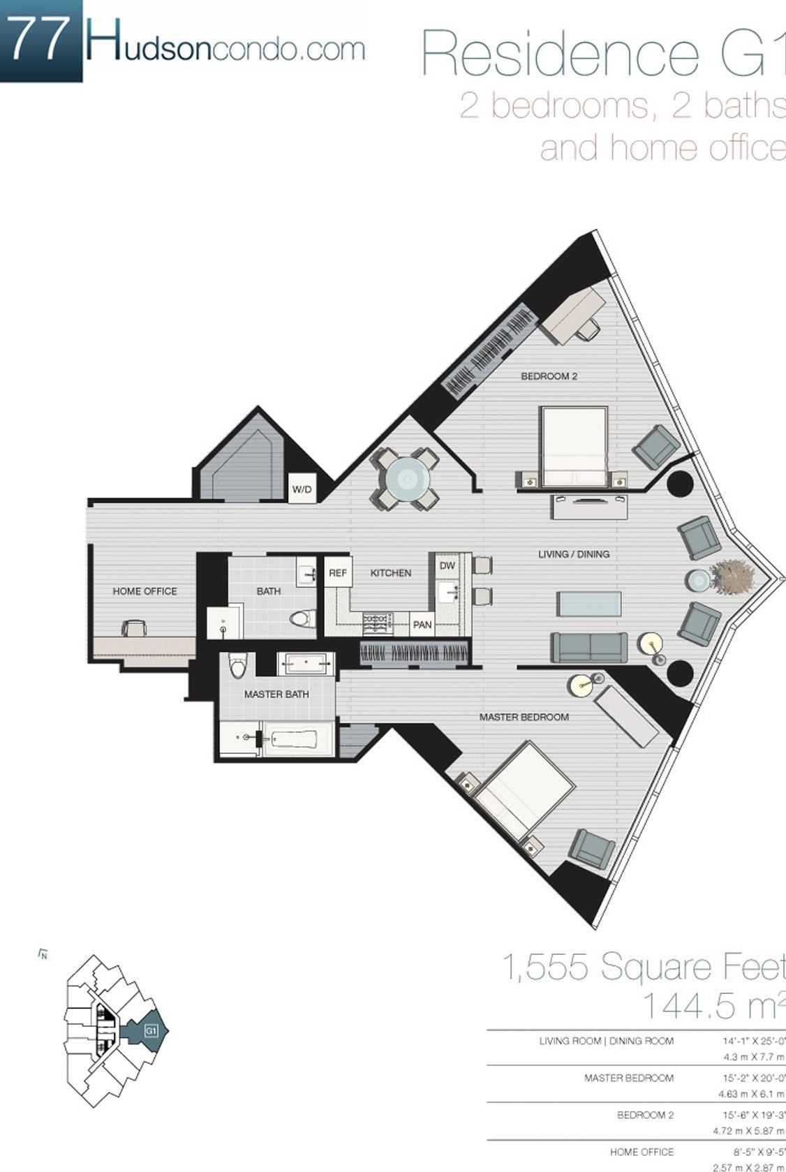 77 Hudson St #2806x, Jersey City, NJ