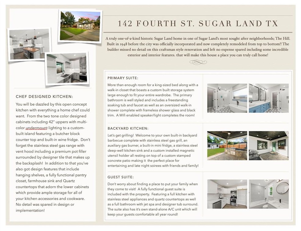 142 4th St, Sugar Land TX  77498-2616 exterior