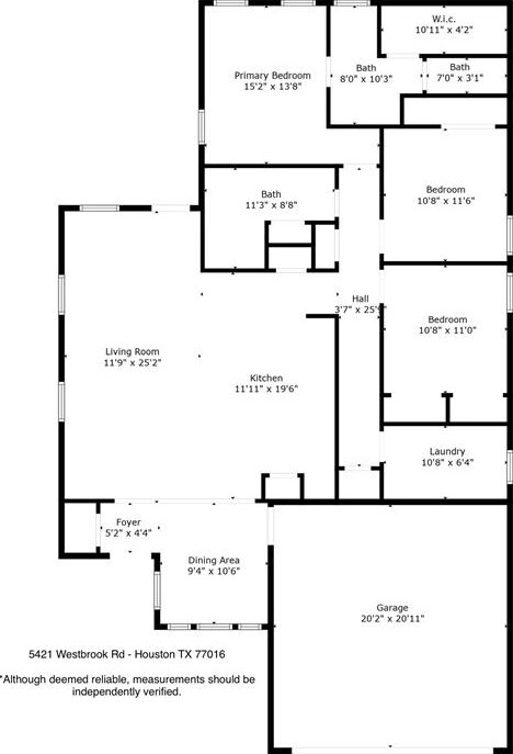 5421 Westbrook Rd, Houston TX  77016-3638 exterior