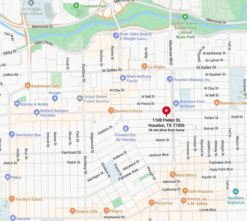 1108 Peden St, Houston TX  77006-1226 exterior