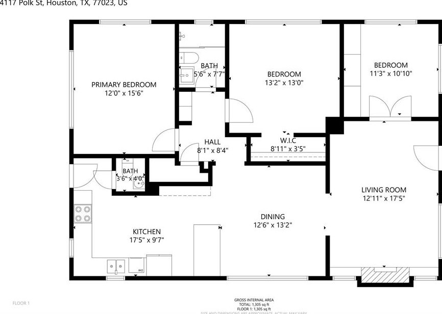 4117 Polk St, Houston TX  77023-1725 exterior