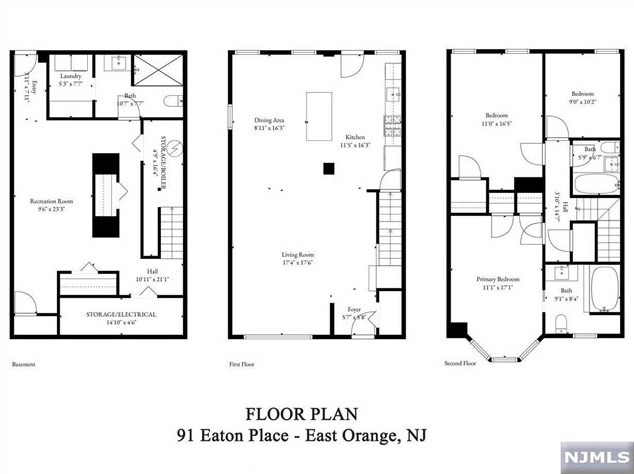 91 Eaton Pl, East Orange NJ  07017-5127 exterior