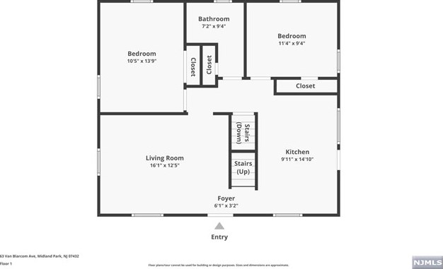 63 Van Blarcom Ave, Midland Pk NJ  07432-1851 exterior