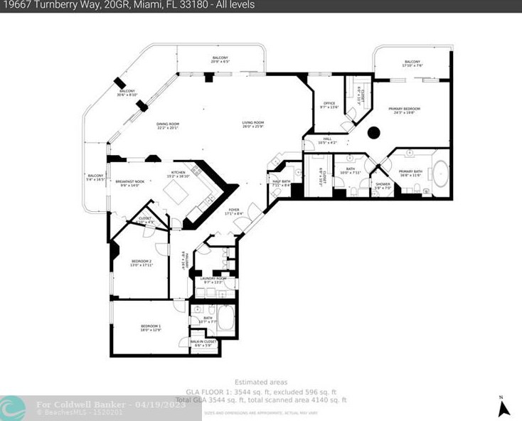 19667 Turnberry Way, Miami FL 33180-2796 exterior