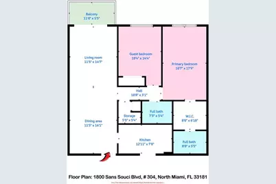 1800  Sans Souci Blvd, Unit #304, North Miami, FL 33181 - Photo 6
