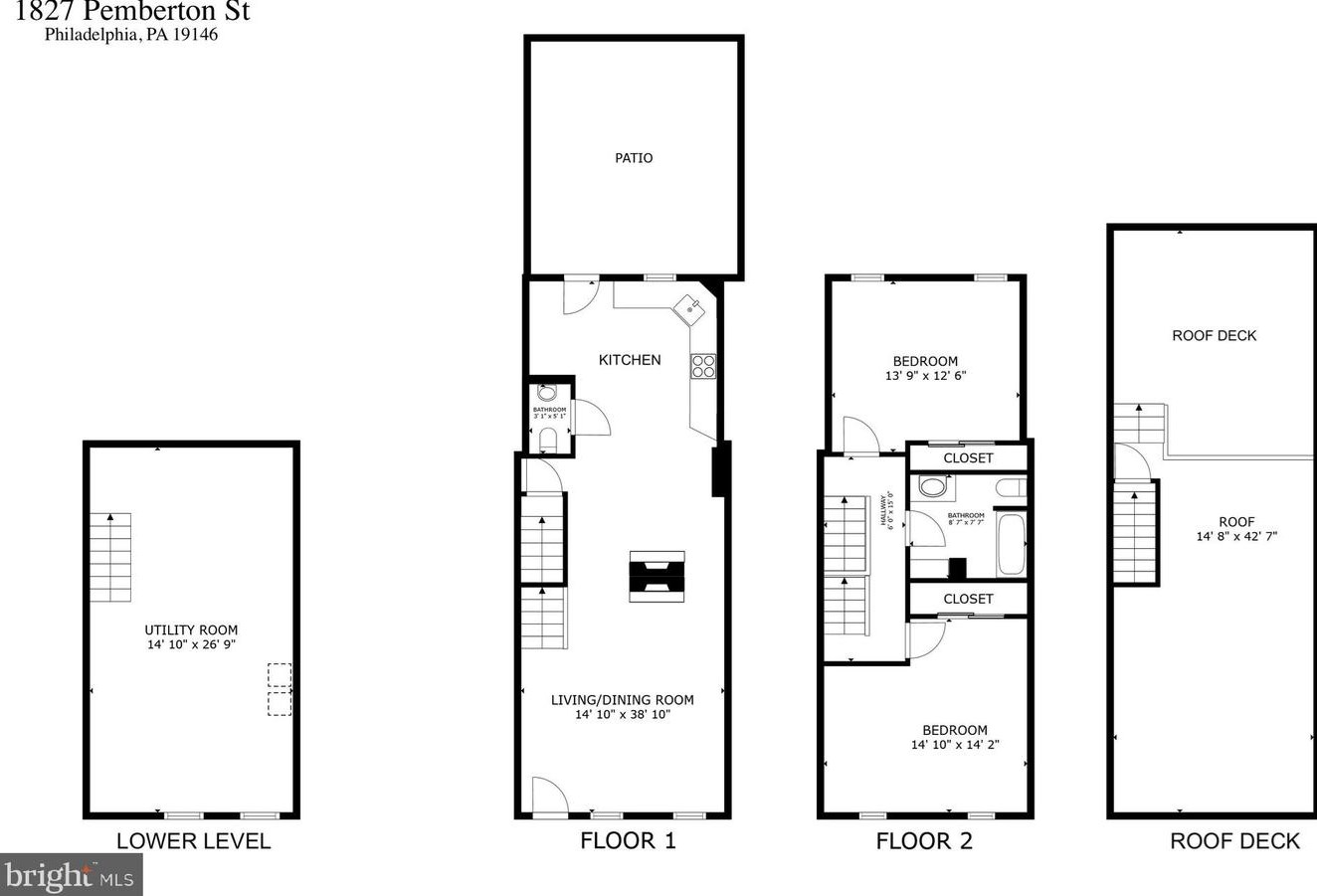 1827 Pemberton St, Philadelphia PA  19146-1823 exterior