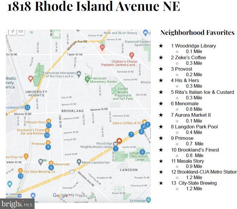 1818 Rhode Island Ave, Washington DC  20018-2464 exterior