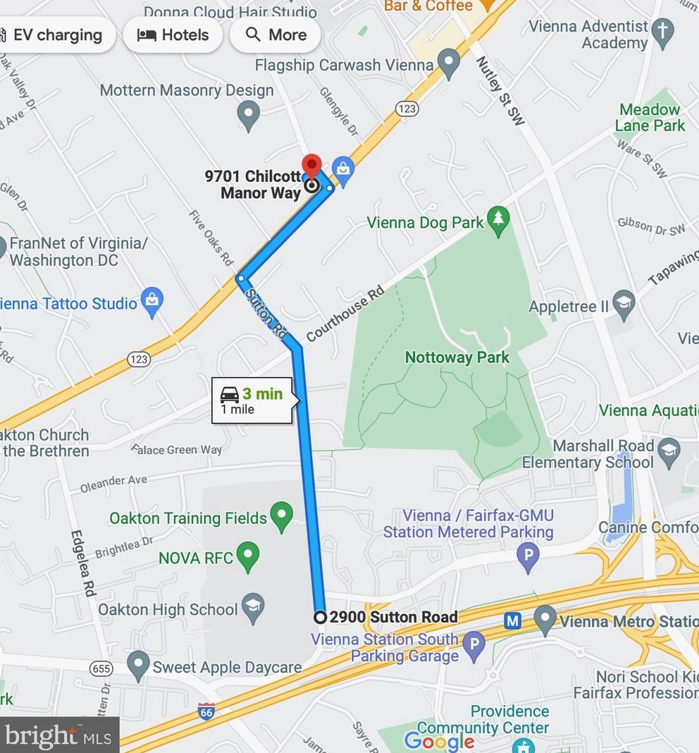 9701 Chilcott Manor Way, Vienna VA  22181-5400 exterior