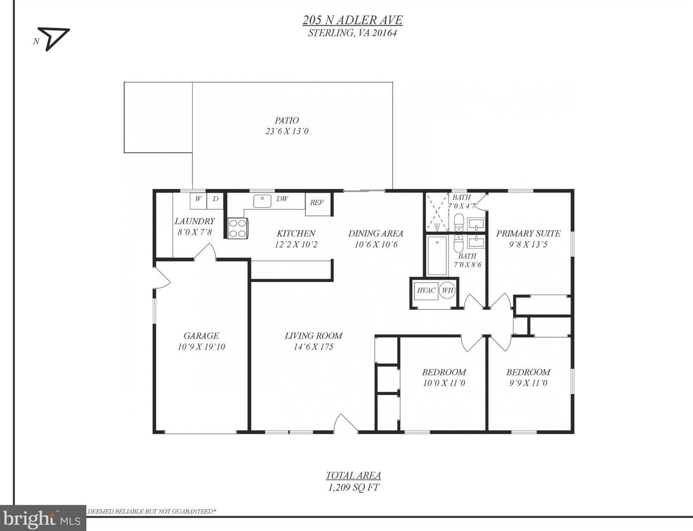 205 Alder Ave, Dulles VA  20164-3912 exterior
