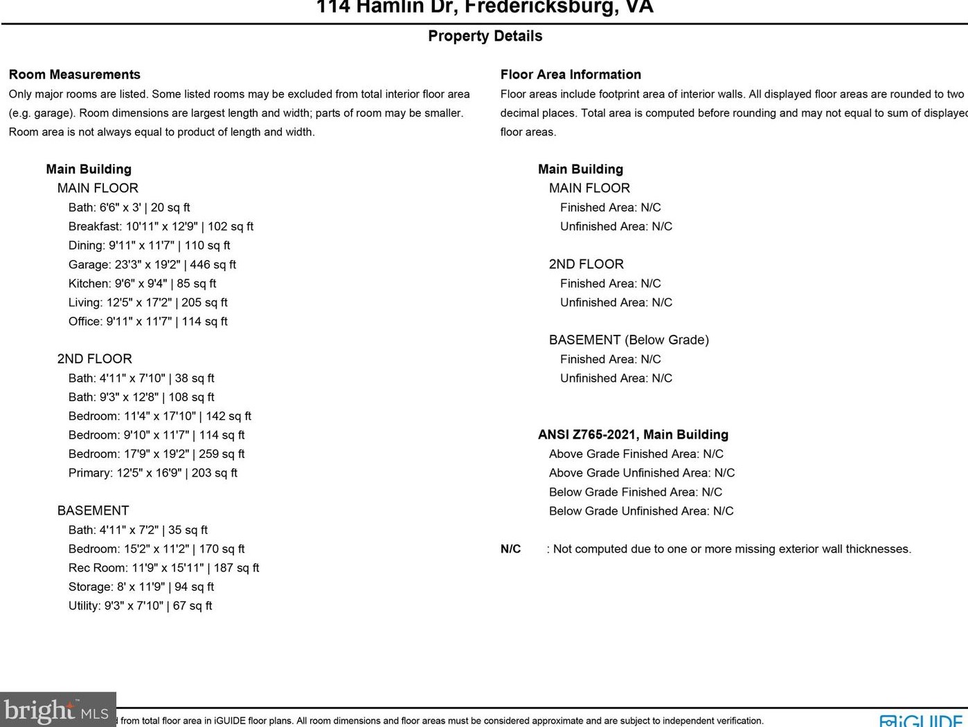 114 Hamlin Dr, Fredericksburg VA  22405-3371 exterior