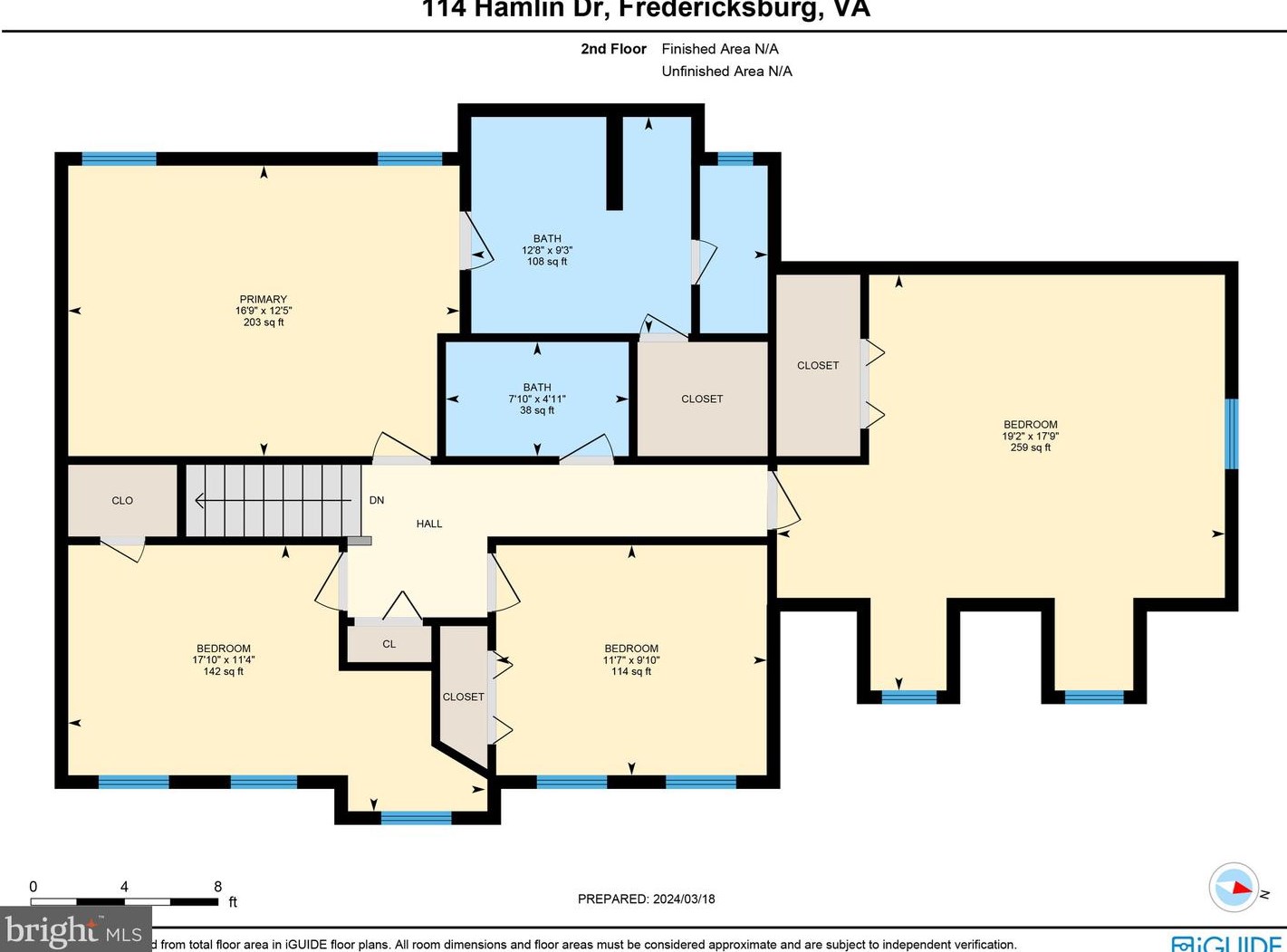 114 Hamlin Dr, Fredericksburg VA  22405-3371 exterior