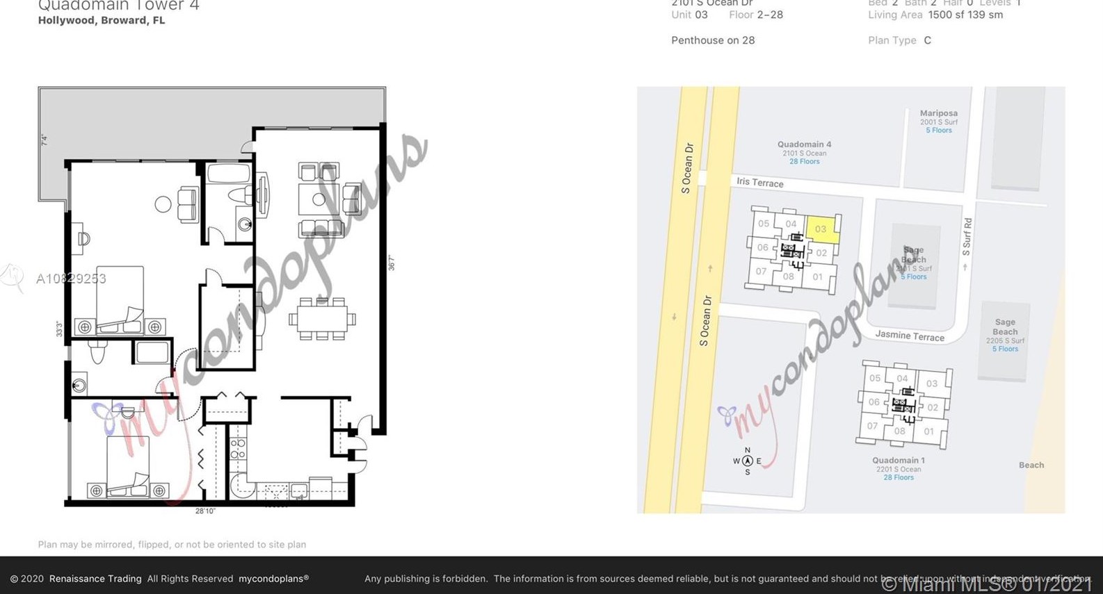 2101 Ocean Dr, Hollywood FL  33019-2529 exterior