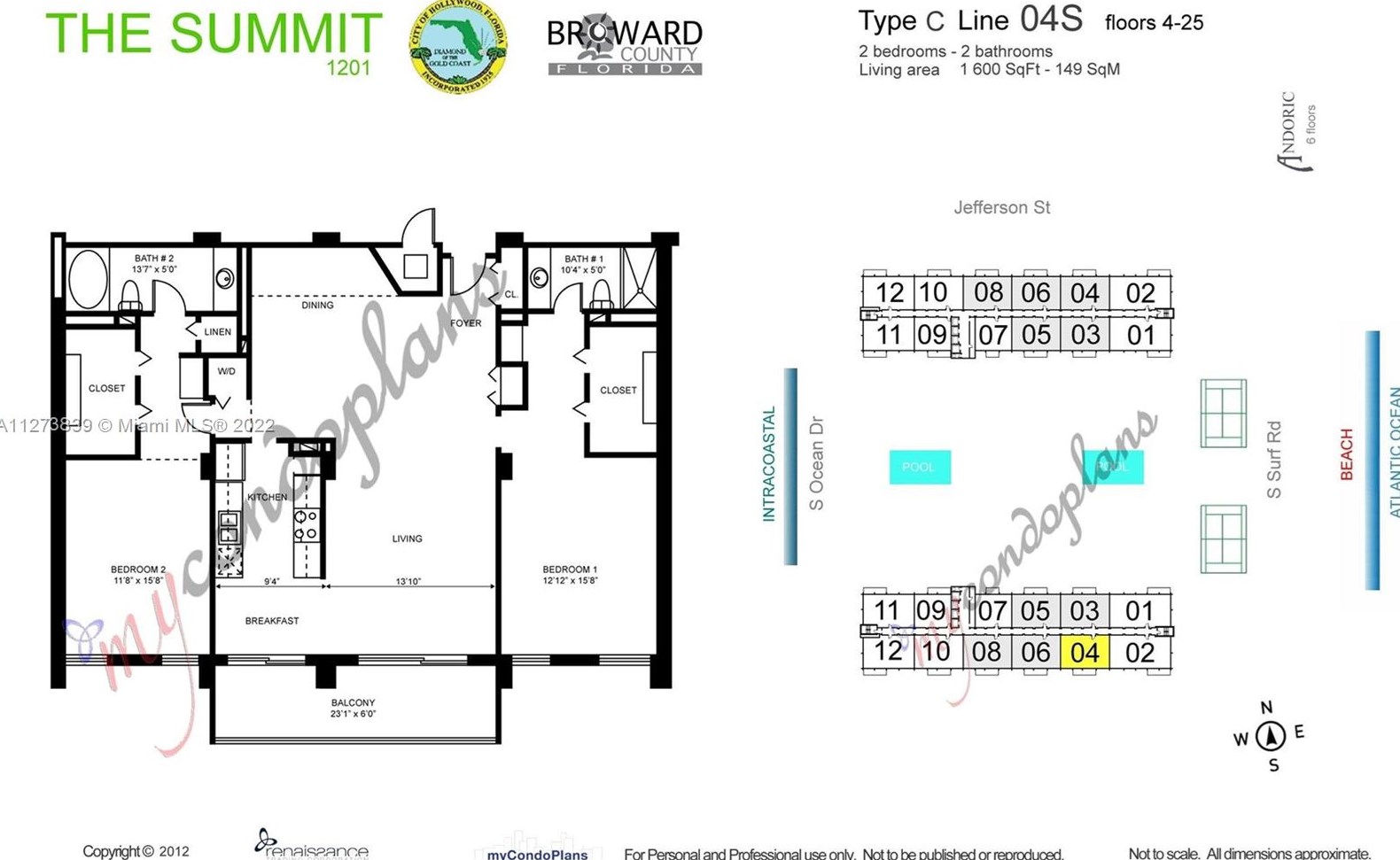 1201 Ocean Dr, Hollywood FL  33019-2121 exterior